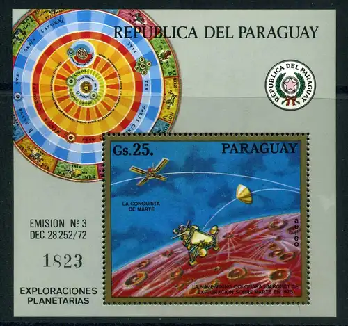 Paraguay Block 209 postfrisch Raumfahrt #HK236