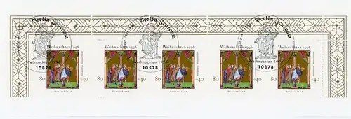Bund MH 1891 Berlin ZWST 1996 Ersttagssonderstempel #HO229