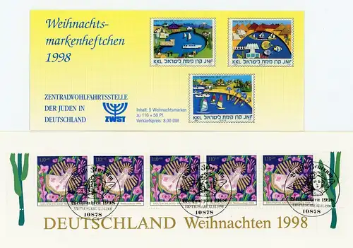 Bund MH 2024 Berlin ZWST 1998 Ersttagssonderstempel #HO242
