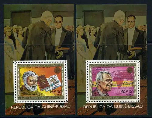 Guinea Bissau Block 59-60 postfrisch Nobelpreisträger #HK249