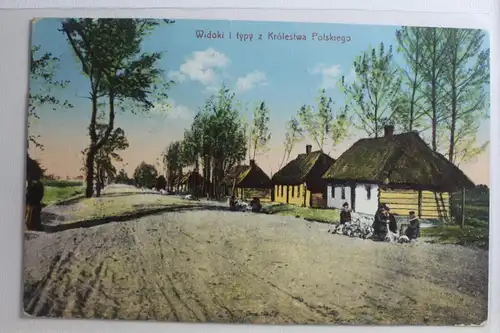 AK Widoki i. typy z Króleslaw Polskiego Feldpost 1915 #PG672