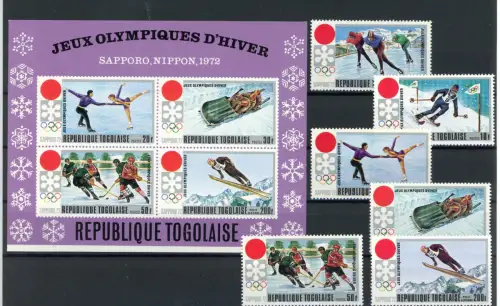 Togo 888-893, Block 59 postfrisch Olympia #ID288