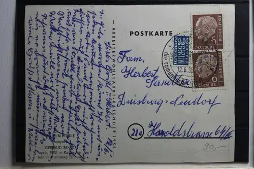 BRD 180 gestempelt als Mehrfachfrankatur MeF auf Postkarte #TL732