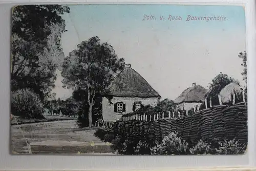 AK Deutschland Poln. u. Russ. Bauerngehöft Feldpost 1916 #PG609