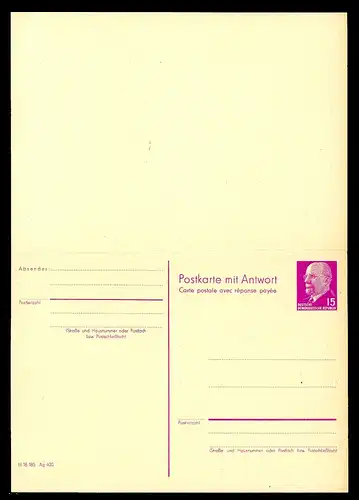 DDR Ganzsache P 78 postfrisch #HO141