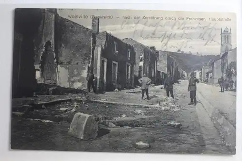 AK Woinville nach d. Zerstörung d. die Franzosen Feldpost 1915 #PG649