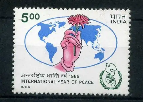 Indien 1067 postfrisch Frieden #HO163