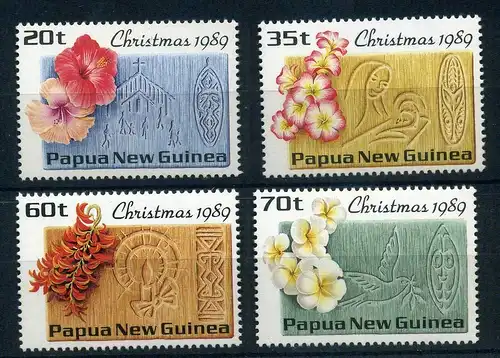 Papua Neuguinea 606-609 postfrisch Weihnachten #HK253