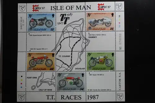 Großbritannien Isle of Man Block 9 mit 339 I C-343 I C postfrisch #TM203