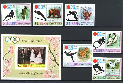 Liberia 810-815 B, Block 58 B postfrisch Olympia #ID286