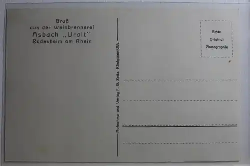 AK Burg Rheinstein Gruß aus der Weinbrennerei Asbach "Uralt" #PG521