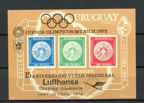 Uruguay Block 15 postfrisch Olympia #ID272