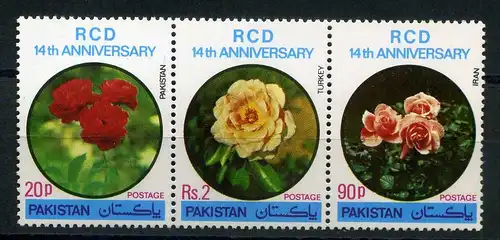 Pakistan 452-454 postfrisch Pflanzen #HO261