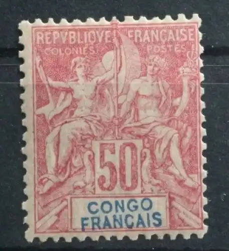 Französisch-Kongo 25 mit Falz #TL755