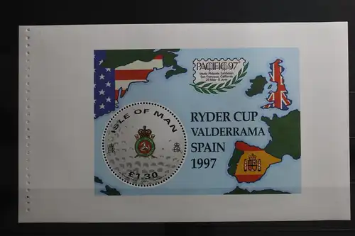 Großbritannien Isle of Man Block 29 mit 734 postfrisch #TN120