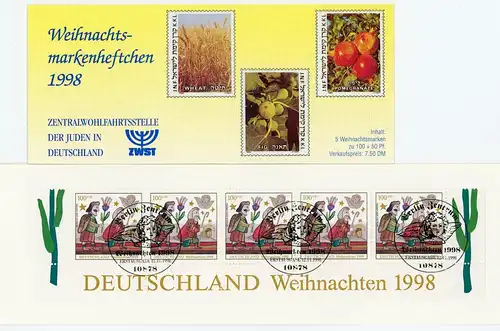 Bund MH 2023 Berlin ZWST 1998 Ersttagssonderstempel #HO241