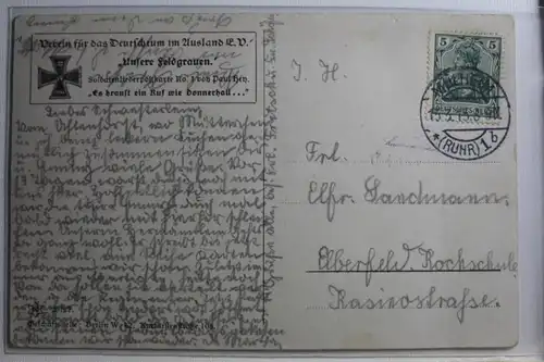 AK Deutschland Soldatenliederpostkart nr. 1 1915 #PG735