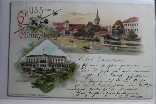 AK Königsberg i. Pr. Mehrbildkarte (Universität usw.) 1897 #PG831