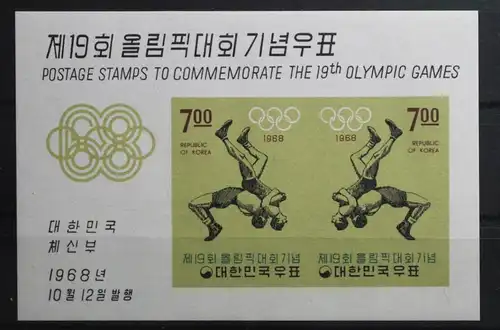Südkorea Block 279 mit 634-635 postfrisch Olympische Spiele #TL868