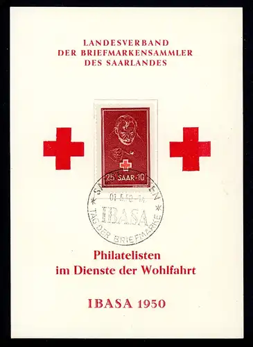 Saarland Maximum-Karte 292 gestempelt #HK179