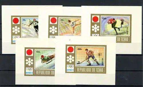 Tschad Einzelblocks 502-506 postfrisch Olympia #ID306