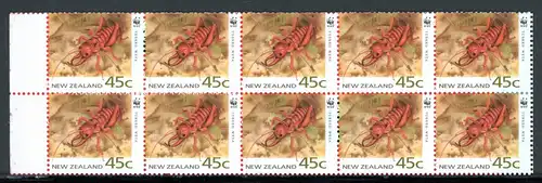 Neuseeland Markenheftchen mit 1294 postfrisch Weta, Grille, WWF #HK196