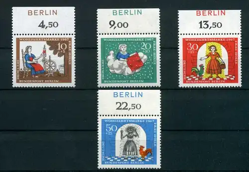 Berlin 310-313 postfrisch Oberrand Zudruck Berlin #HK474