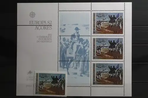 Portugal Azoren 353, Block 3 mit 353 postfrisch #TN306
