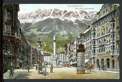 AK Innsbruck, Tirol Maria-Theresien-Strasse 1912 #HS101