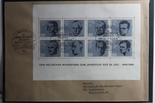 BRD Block 3 gestempelt auf FDC Ersttagsstempel #TL948