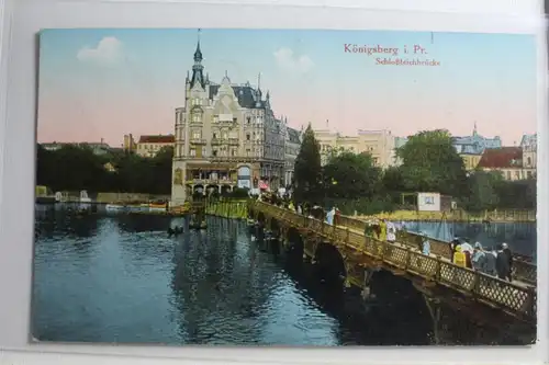 AK Königsberg i. Pr. Schlossteichbrücke Feldpost 1916 #PG820