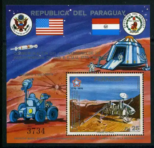 Paraguay Block 282 postfrisch Raumfahrt #HK235