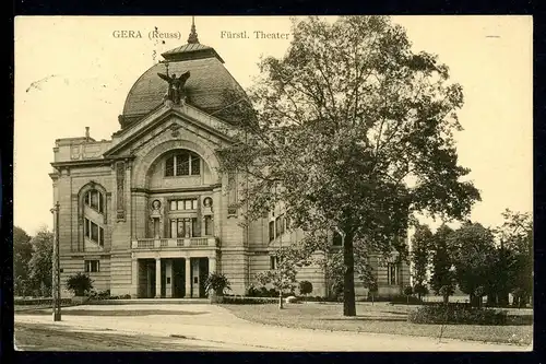 AK Gera Fürstliches Theater 1908 #HS103