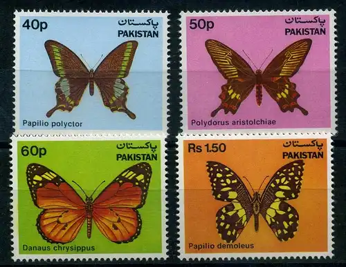 Pakistan 579-582 postfrisch Schmetterlinge #HO257