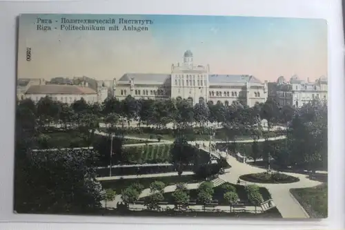 AK Riga Polytechnikum mit Anlagen Feldpost 1918 #PG776