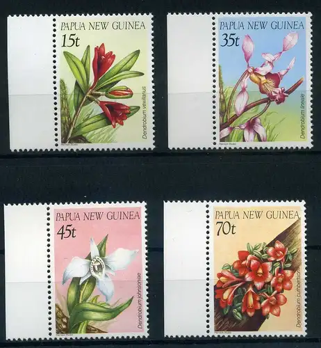 Papua Neuguinea Bogenrand 531-534 postfrisch Pflanzen #HK252