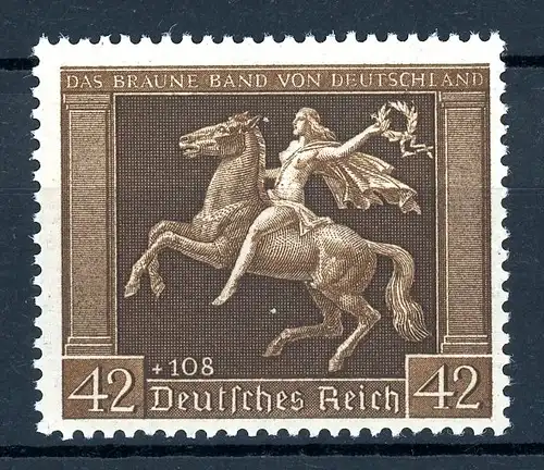 Deutsches Reich 671 y postfrisch waagerechte Gummiriffelung #HS028