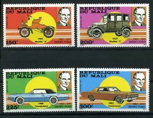 Mali 1089-92 postfrisch Ford Automobile #HK450