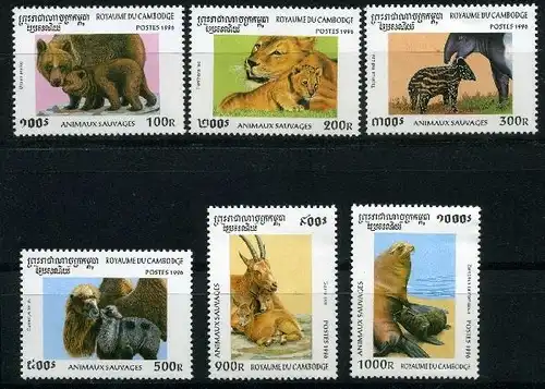 Kambodscha 1638-1643 postfrisch Wildtiere #HS017