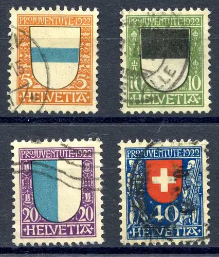Schweiz 175-178 gestempelt Pro Juventute #HK481