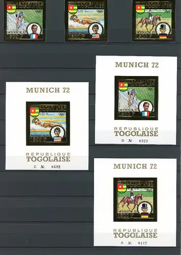 Togo 962-964 B, Block 70-72 B postfrisch Olympia #IF282