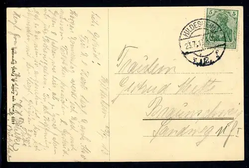 AK Hildesheim Rathaus und Rolandbrunnen 1913 #HS090