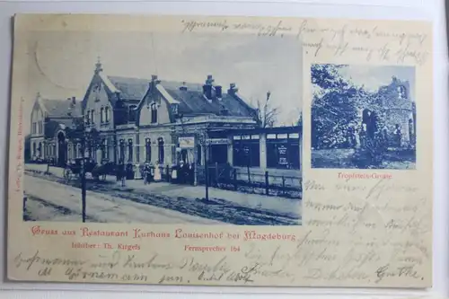 AK Magdeburg Restaurant Kurhaus Loisenhof bei Magdeburg 1900 #PG837