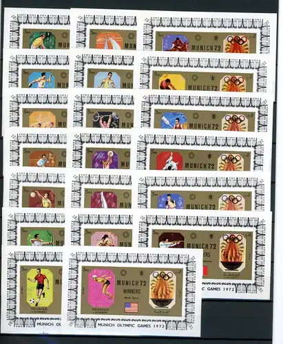 Sharjah Einzelblöcke 1158-1177 postfrisch Olympia #IF299