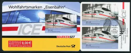 Bund Markenheftchen MH 64 gestempelt Berlin, Eisenbahn #HO219