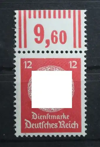 Deutsches Reich Dienstmarken 172 W OR 2'9'2 postfrisch Oberrand #TN591