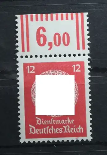 Deutsches Reich Dienstmarken 172 W OR 2'9'2 postfrisch Oberrand #TN588