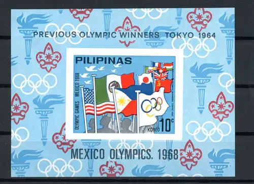 Philippinen Block IV postfrisch Olympiade 1968 Mexiko #ID391