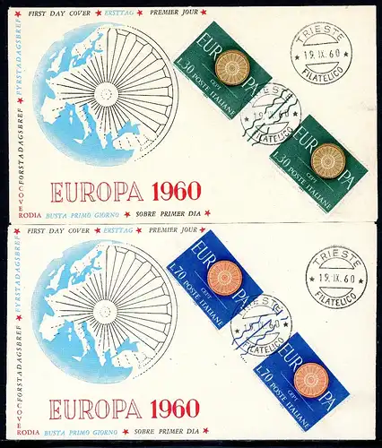 Italien 1077-1078 zw Cept 1960 Ersttagesbrief/FDC #HO247