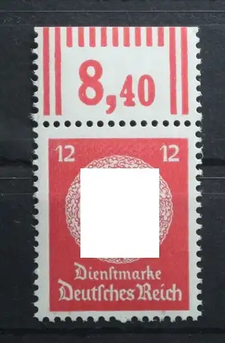 Deutsches Reich Dienstmarken 172 W OR 2'9'2 postfrisch Oberrand #TN589